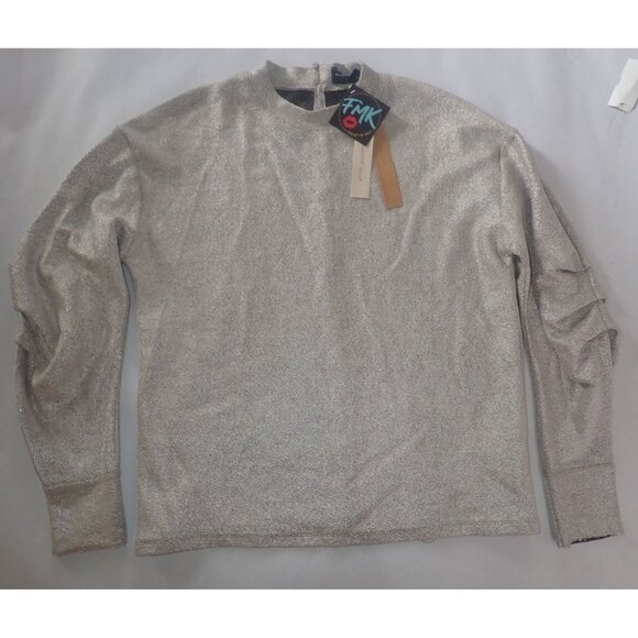 Anthropologie Mustard Seed Metallic Long Sleeve Sweater Women‎ S NEW - Picture 8 of 8